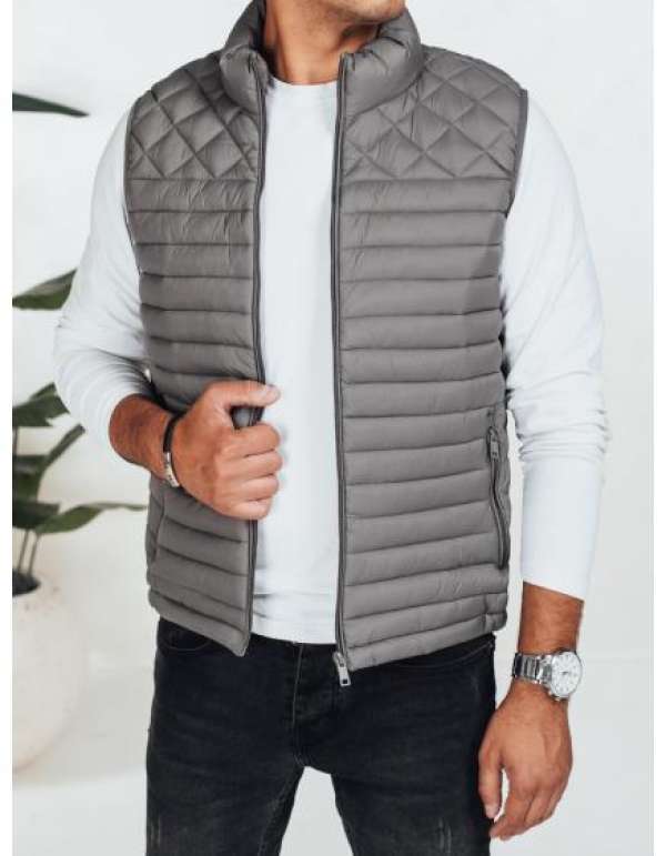 Férfi steppelt mellény, sötétkék