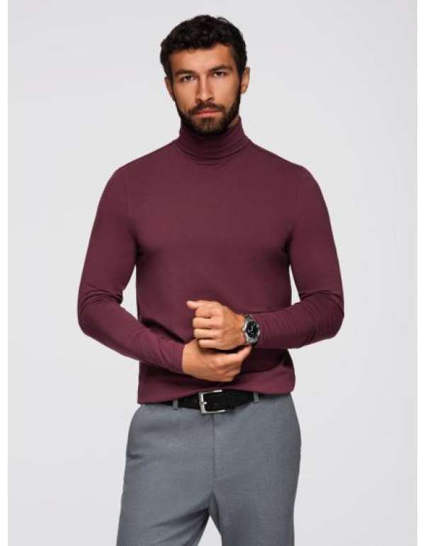 Férfi garbó hosszú ujjú – bordó V6 OM-LSCL-0130
