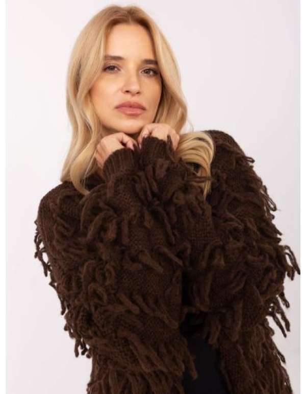 Barna női pulóver boho stílusban RUE PARIS