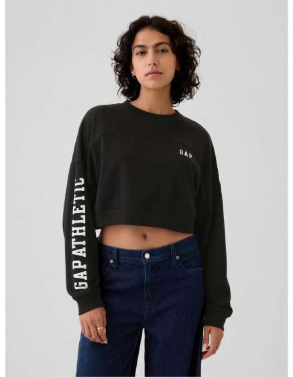 Crop pulóver logóval