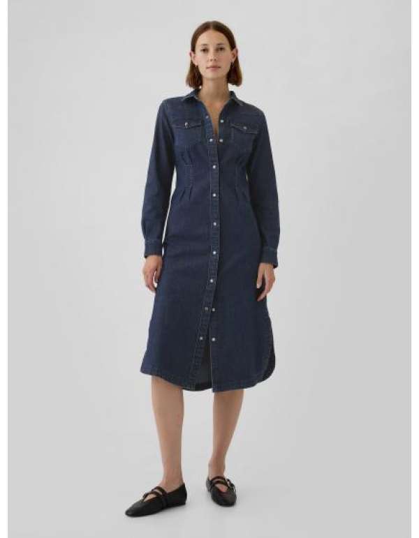 Denim Midi ruha Western