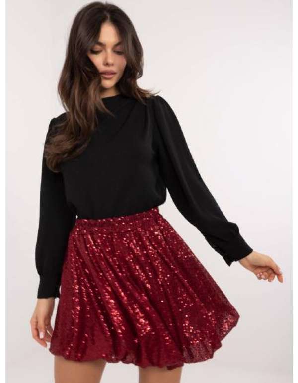 Bordeaux-i flitteres bomber szoknya