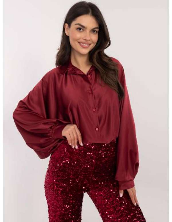 Cristina bordó elegáns blúz