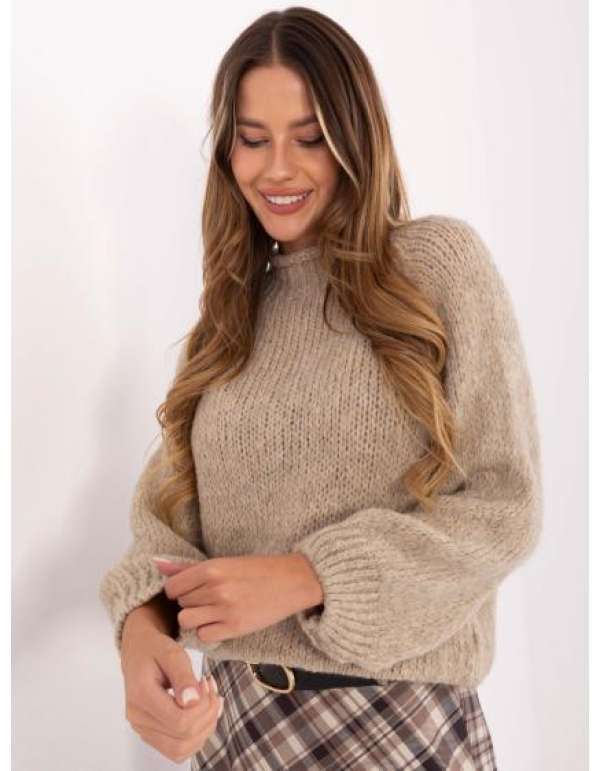 Bézs oversized alap pulóver