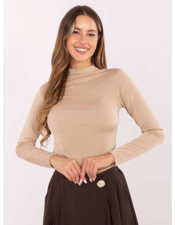 Bézs, testhezálló, félgalléros blúz RUE PARIS