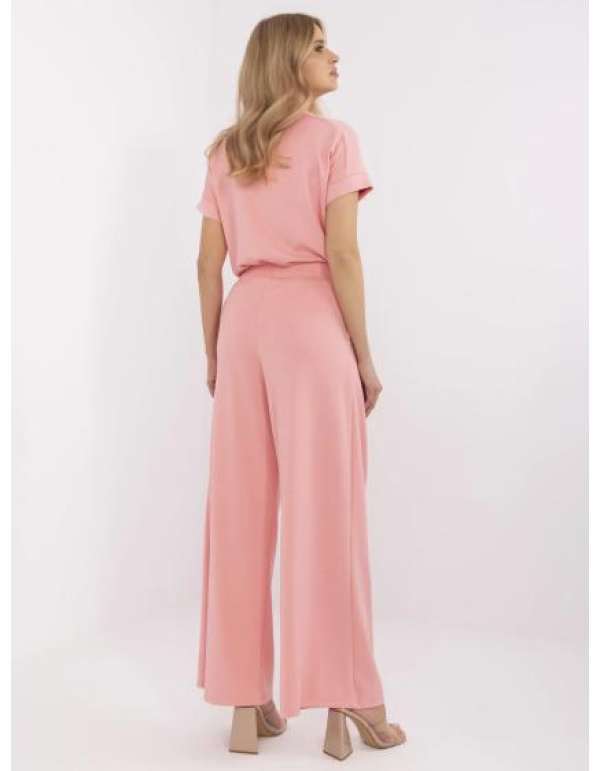 Barack színű alapvető melegítő nadrág redőkkel