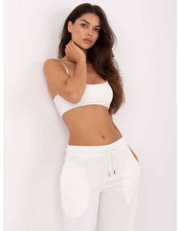 Ecru melegítő nadrág széles szárral