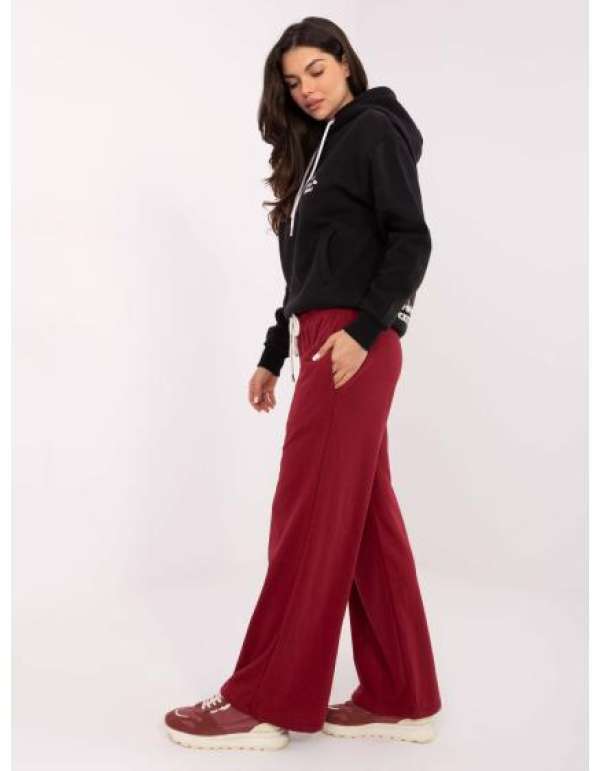 Bordó színű, alap női nadrág zsinórral