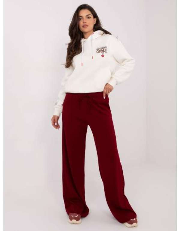 Bordó színű, alap nadrág széles szárral