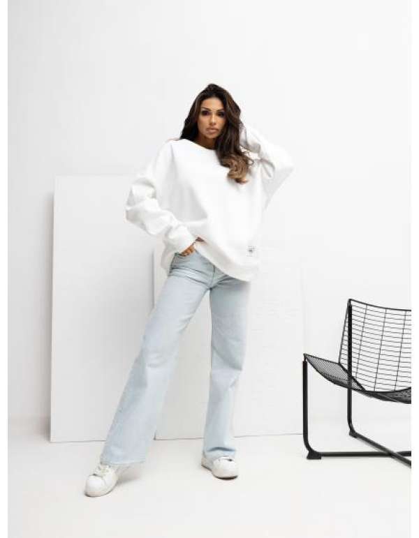 Ecru alap oversized pulóver RUE PARIS