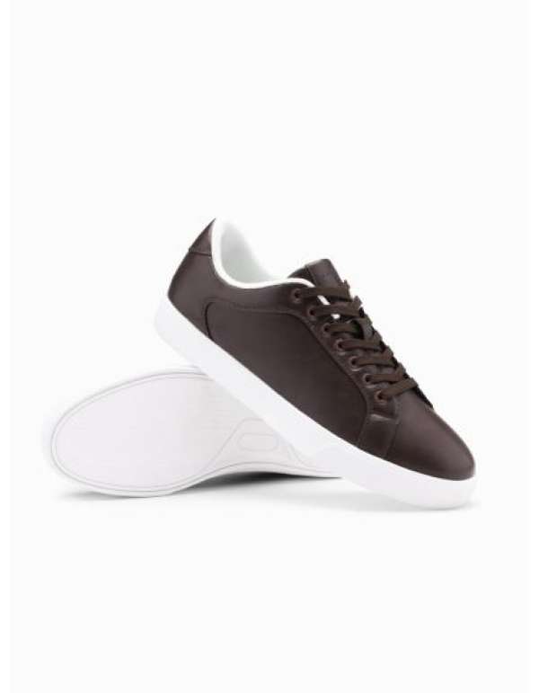 Férfi klasszikus cipő vastag talppal – sötétbarna V2 OM-FOCS-0165