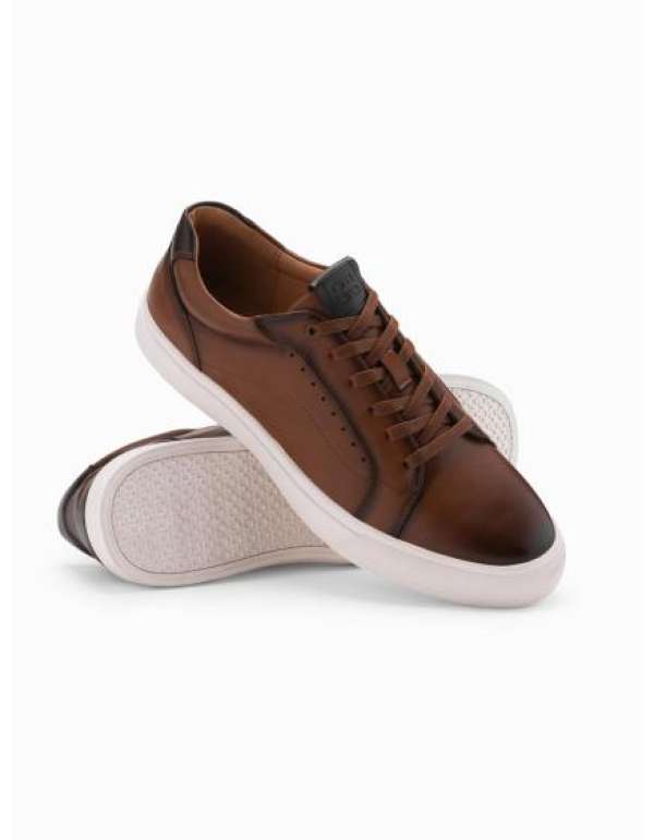 Férfi cipők öko bőrből – barna V1 OM-FOCS-0179