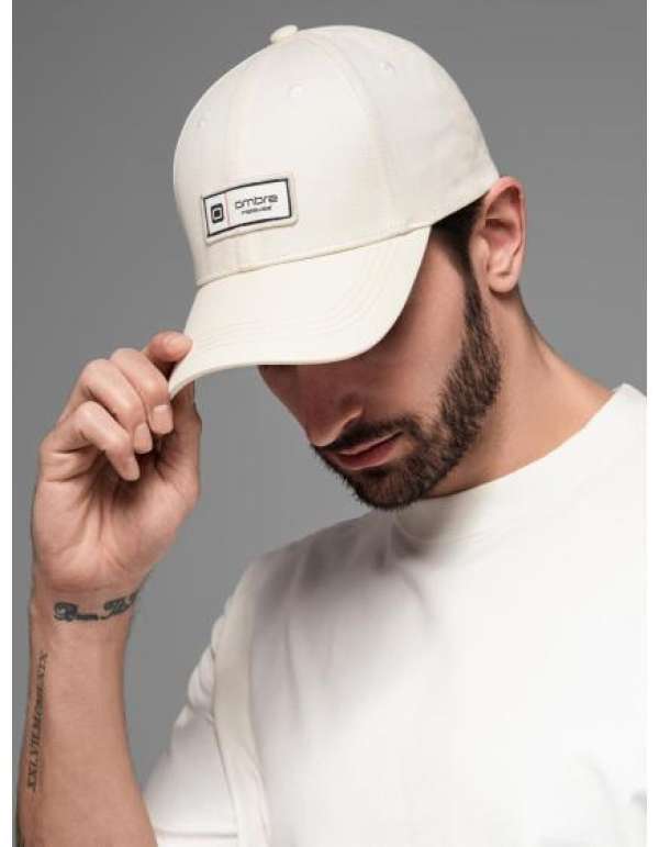Férfi baseball sapka napellenzővel és felirattal – krém V4 OM-ACCS-0103