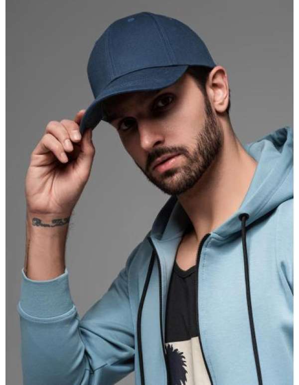 Egyszínű férfi baseball sapka – sötétkék V2 OM-ACCS-0105
