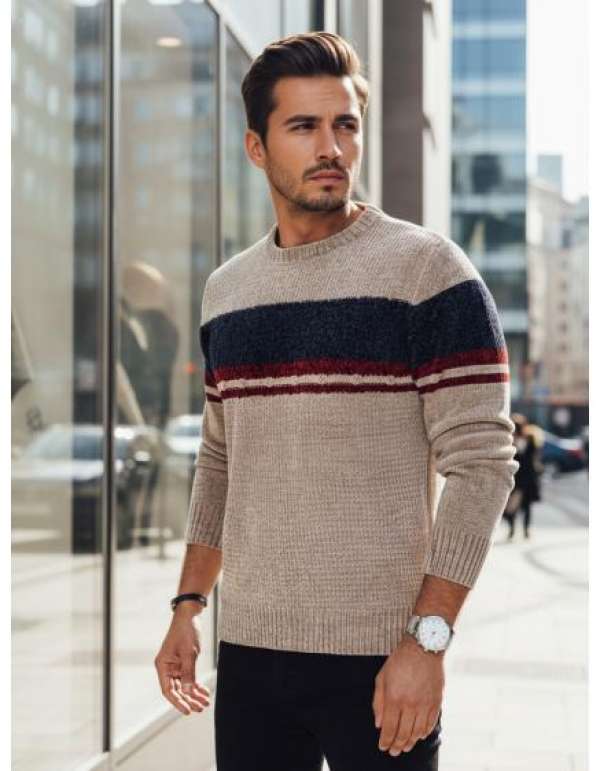 Férfi barna pulóver