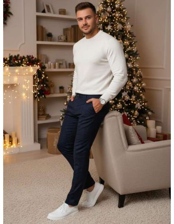 Férfi chino nadrág, sötétkék