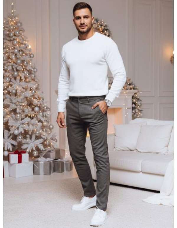 Férfi chino nadrág, sötét szürke