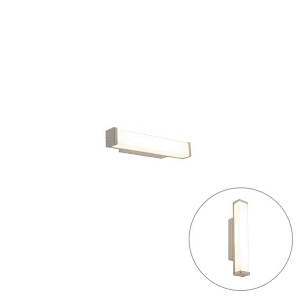 Fürdőszoba fali lámpa acél 32 cm LED-del IP44 - Cascada