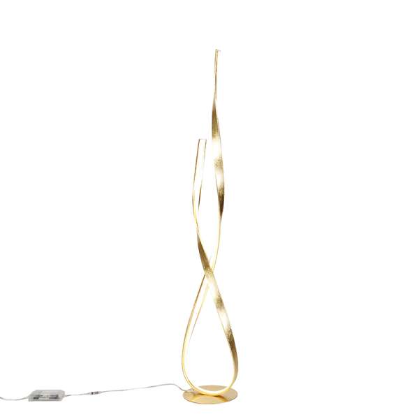 Design állólámpa arany, LED-del és dimmerrel - Belinda