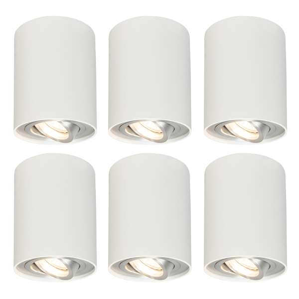 6 db-os készlet forgatható és dönthető fehér spotlámpával - Rondoo 1 Up