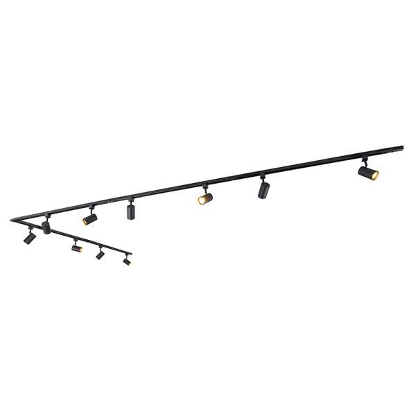 Modern 1 fázisú sínrendszer 10 spottal fekete - Jeana