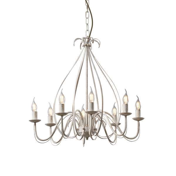 Klasszikus krém színű csillár 8 ággal - Giuseppe