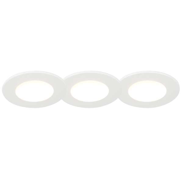 3 db beépített spotlámpa készlet fehér LED-del 3000K 4W IP65 - Blanca