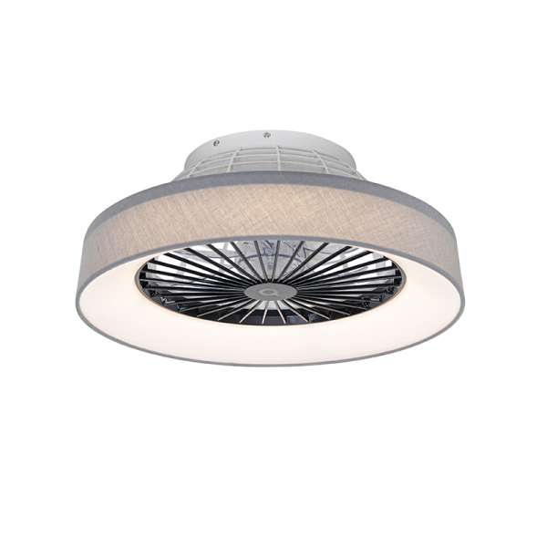 Szürke mennyezeti ventilátor csillag effektussal 47cm LED-del, fényerőszabályzóval és távirányítóval - Emily