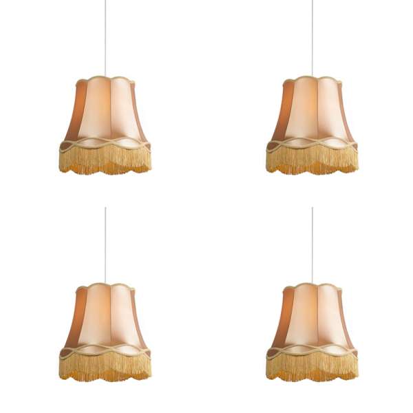 4 db-os szett retro függőlámpa arany 45 cm - Granny