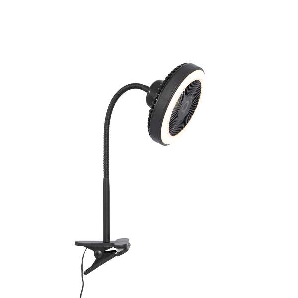 Asztali ventilátor fekete LED-del 2700K - Dores