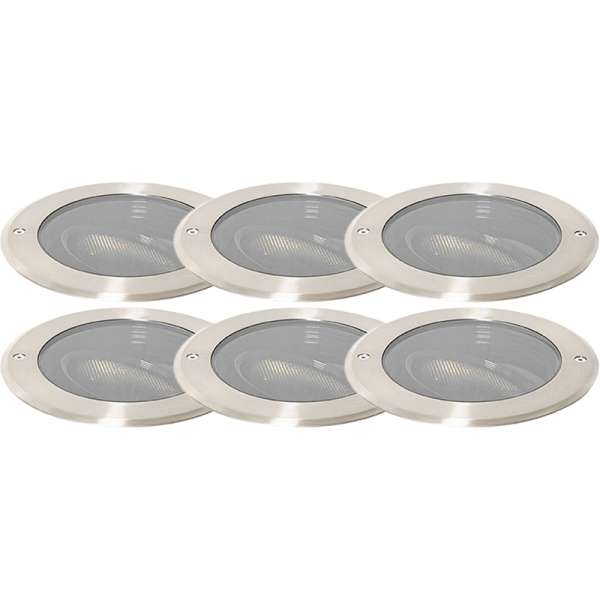 6 db-os talajszpot készlet acél AR111 állítható IP65 - Delux Honey