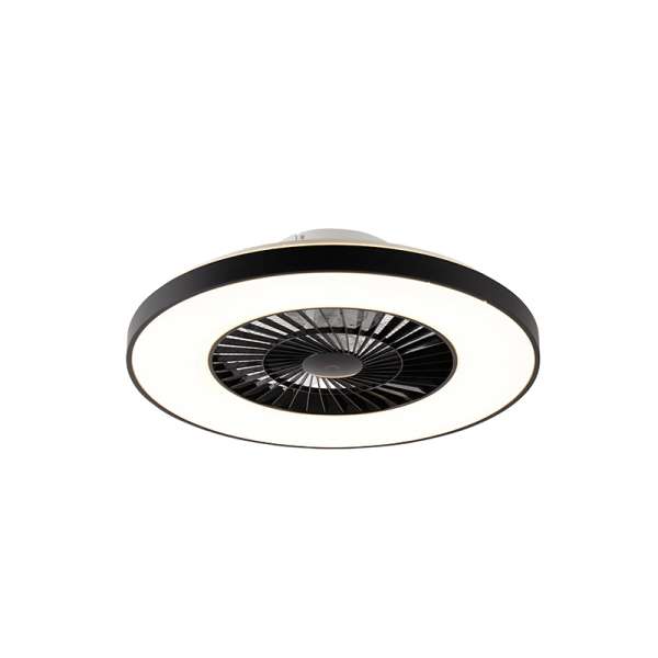 Mennyezeti ventilátor fekete csillag effektussal 60cm LED-del, dimmelhető, távirányítóval - Climo