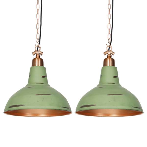 2 db vintage függőlámpa készlet réz - Goliath nagy