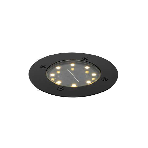 Modern fekete talajszpot LED-del IP65 napelemes - Terry