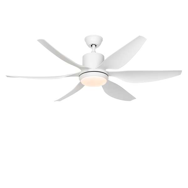 Mennyezeti ventilátor fehér 137 cm LED-del, fényerőszabályzóval és távirányítóval - Tak