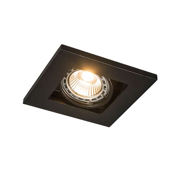 10 db-os beépített spotlámpa készlet fekete négyzet alakú - Qure
