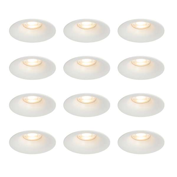 12 db-os beépíthető spotlámpa szett fehér GU10 50 mm - Gijs
