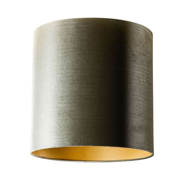 Bársony lámpabúra zöld színben, arany belsejével 40/40/40