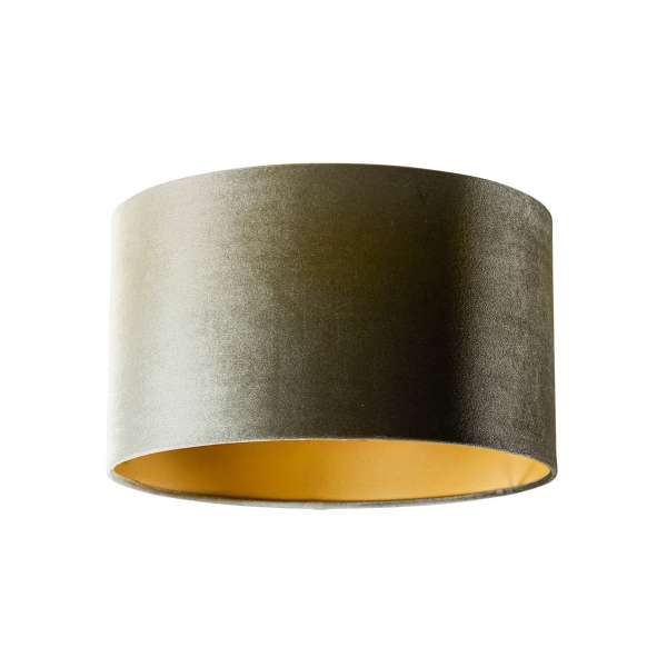 Bársony lámpabúra zöld színű, arany belsejű 35/35/20