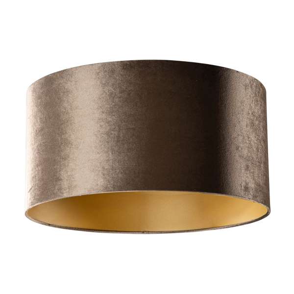 Bársony lámpabúra barna, arany belsejével 50/50/25