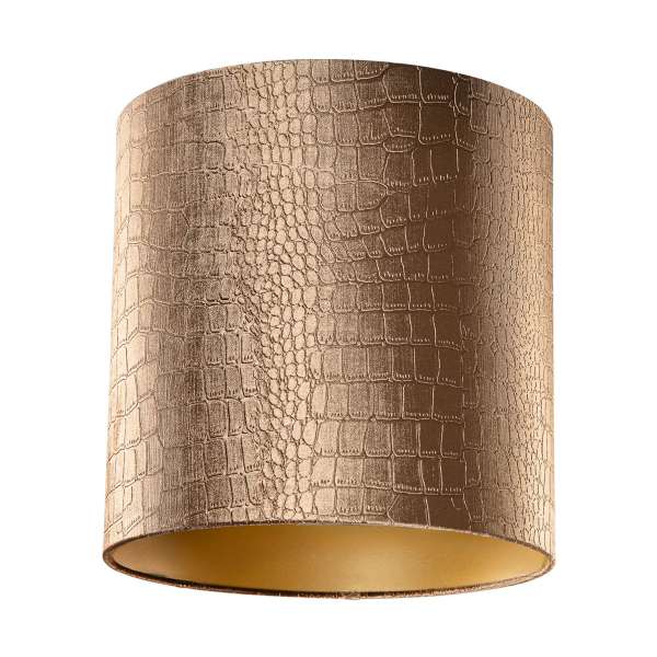 Bársony lámpabúra krokodil mintával és arany belsővel 40/40/40