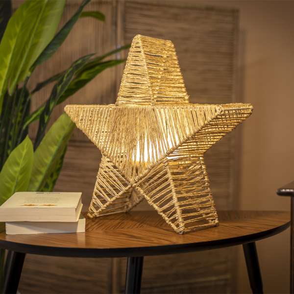 Karácsonyi állólámpa barna 40 cm, beépített LED-del, IP54, újratölthető - Sisine