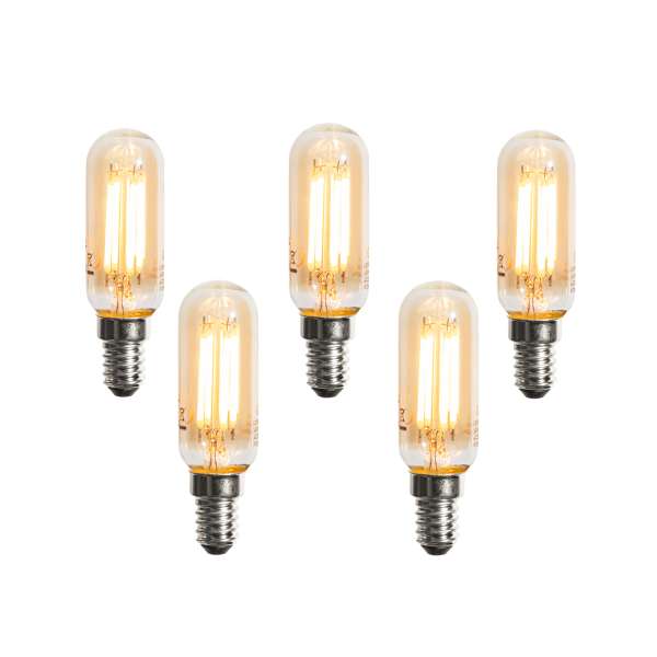5 darabos E14 dimmelhető LED izzókészlet arany T25 4W 300 lm 2200K