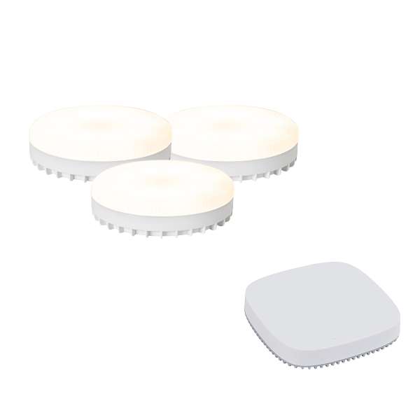 3 darabos intelligens GX53 dimmelhető LED izzókészlet 9W 806LM 2700K-6500K Zigbee Smart Hub-bal