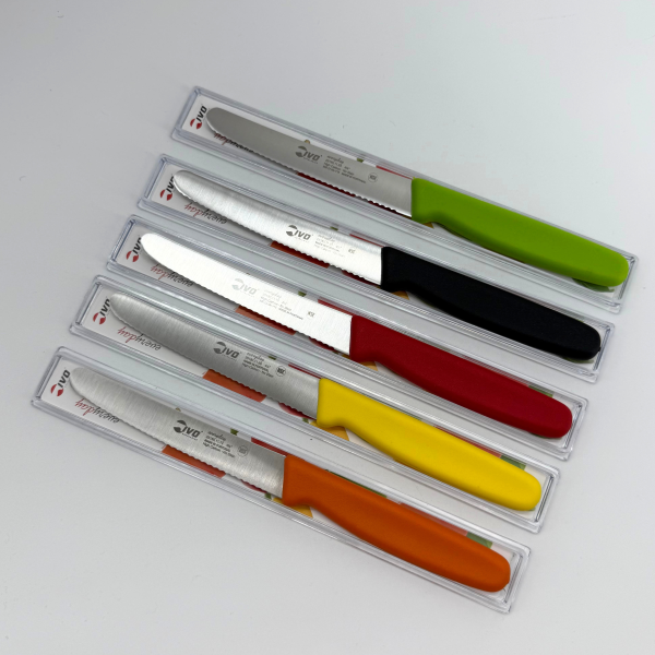 Univerzális recés kés IVO 11 cm – különböző színekben