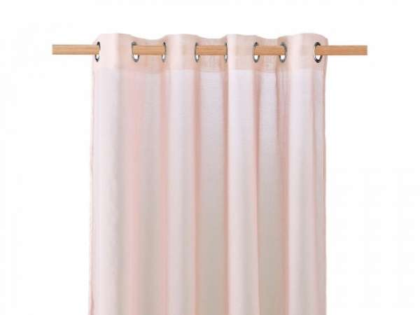 Rózsaszín függöny karikás rögzítéssel 140x250 cm