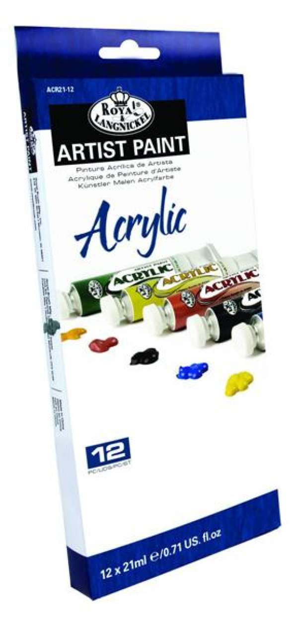 Akrilfestékek ARTIST Paint 12x21ml  (festőszett Royal & Langnickel )