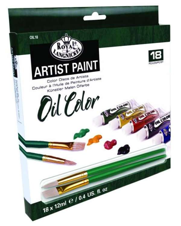 Olajfestékek ARTIST Paint 18x12ml (festőszett Royal & Langnickel)