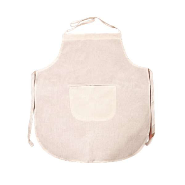 Kis pamut kötény zsebbel - 44 x 52 cm (pamut és textil félgyártmány)