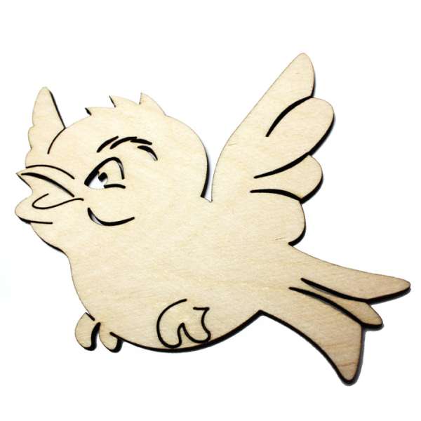 Poháralátét / Állatmotívum: madár (furnér termékek)